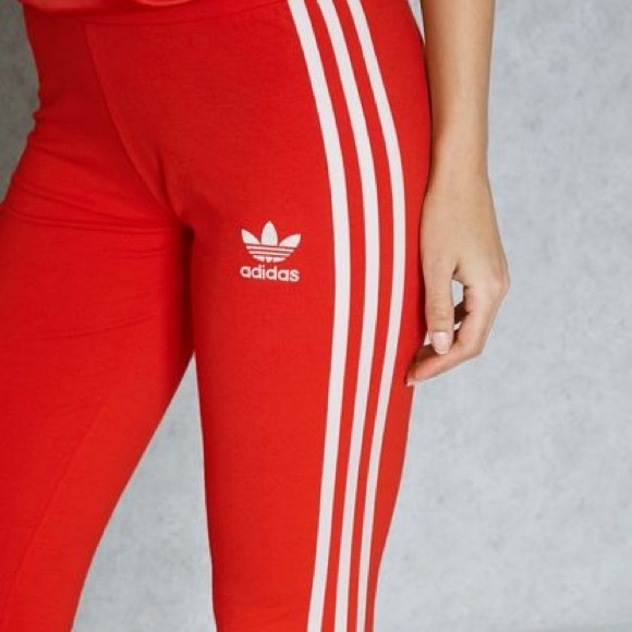 red adidas leggins